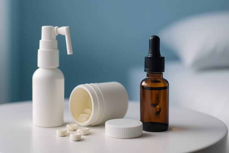 Schlafhilfe-Typen im Vergleich: Spray, Tabletten, Tropfen